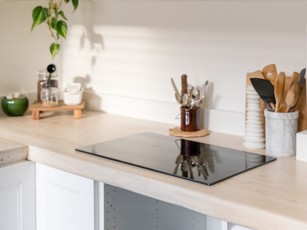 induction cooktop in kitchen